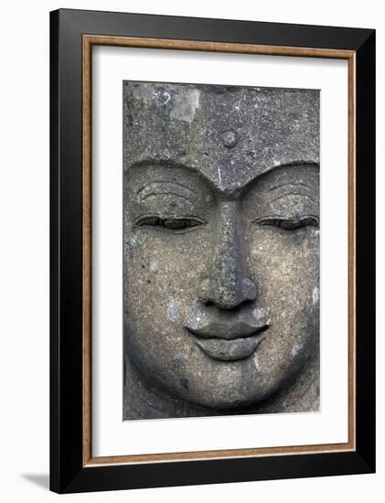 Rough Stone Buddha Face-null-Framed Art Print