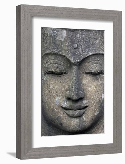 Rough Stone Buddha Face-null-Framed Art Print