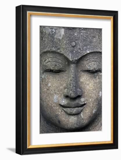 Rough Stone Buddha Face-null-Framed Art Print