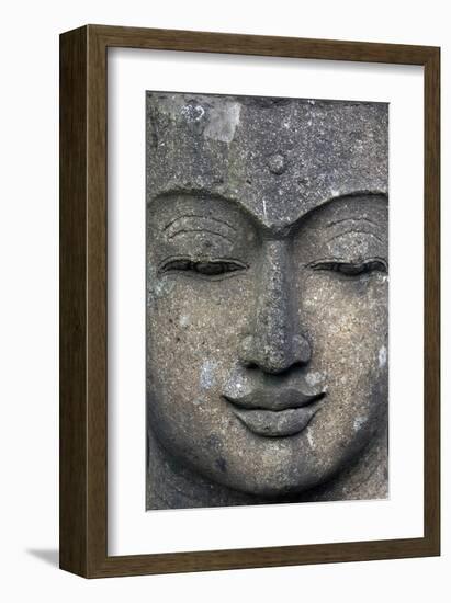 Rough Stone Buddha Face-null-Framed Art Print