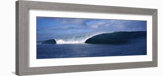 Rough Waves in the Sea, Tahiti, French Polynesia-null-Framed Photographic Print