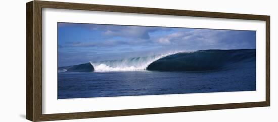 Rough Waves in the Sea, Tahiti, French Polynesia-null-Framed Photographic Print
