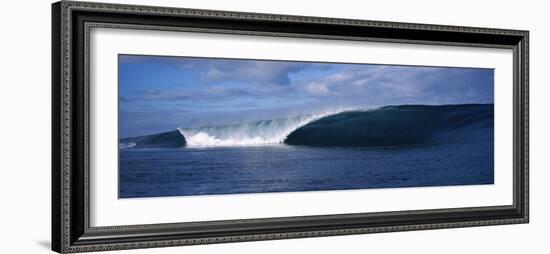 Rough Waves in the Sea, Tahiti, French Polynesia-null-Framed Photographic Print