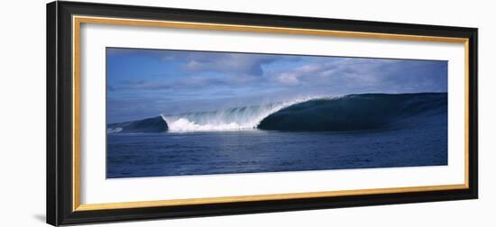 Rough Waves in the Sea, Tahiti, French Polynesia-null-Framed Photographic Print