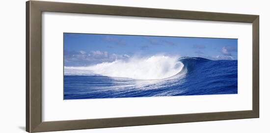 Rough Waves in the Sea, Tahiti, French Polynesia-null-Framed Photographic Print