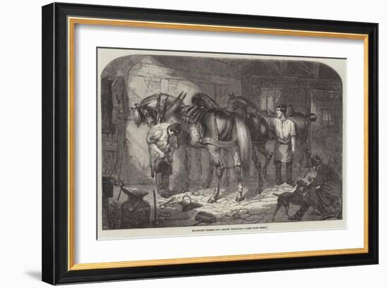 Roughing Horses for Frosty Weather-Benjamin Herring-Framed Giclee Print
