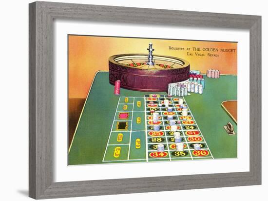 Roulette at the Golden Nugget, Las Vegas, Nevada-null-Framed Art Print