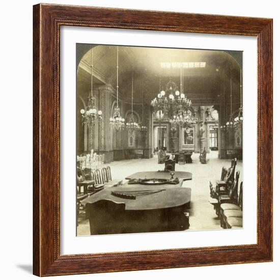 Roulette Salon, Monte Carlo, Monaco-Underwood & Underwood-Framed Photographic Print