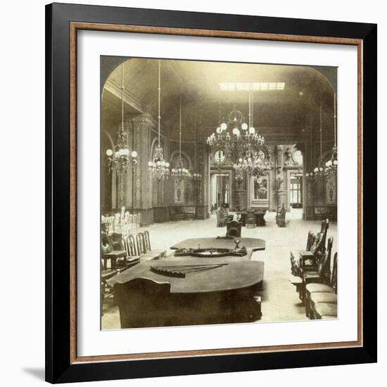 Roulette Salon, Monte Carlo, Monaco-Underwood & Underwood-Framed Photographic Print