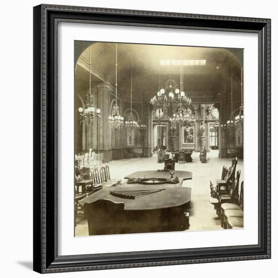 Roulette Salon, Monte Carlo, Monaco-Underwood & Underwood-Framed Photographic Print