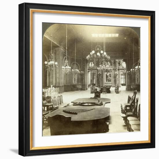 Roulette Salon, Monte Carlo, Monaco-Underwood & Underwood-Framed Photographic Print