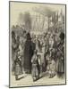 Roumanian Priests Blessing with Bread and Wine the Emperor of Russia at the Ploesti Railway Station-null-Mounted Giclee Print