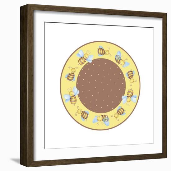 Round Bee 2-Maria Trad-Framed Giclee Print