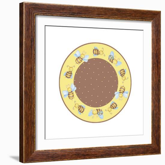 Round Bee 2-Maria Trad-Framed Giclee Print