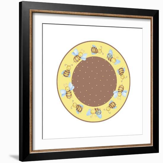 Round Bee 2-Maria Trad-Framed Giclee Print