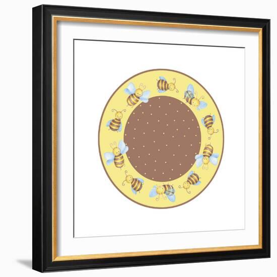 Round Bee 2-Maria Trad-Framed Giclee Print