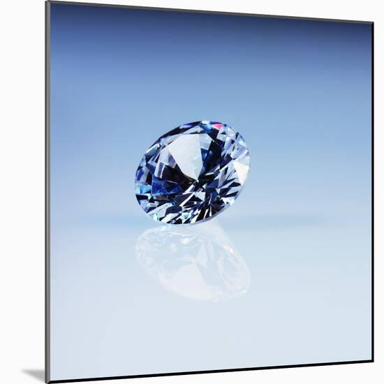 Round Cut Diamond-null-Mounted Photographic Print