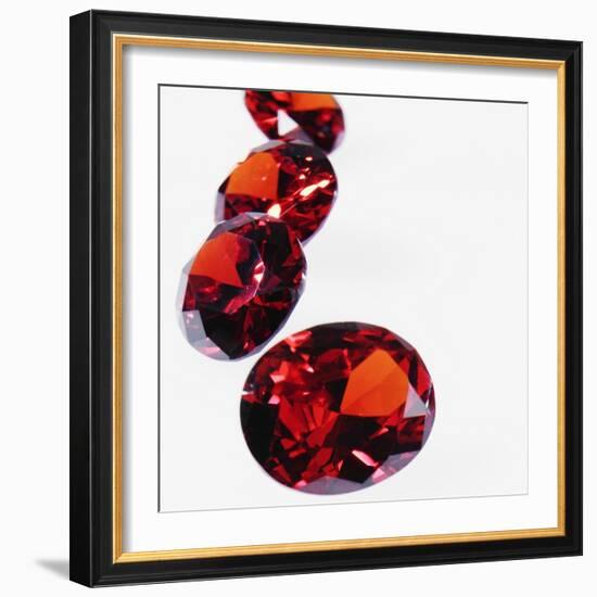 Round Cut Rubies-null-Framed Photographic Print