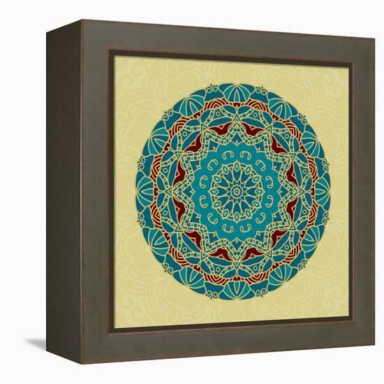 Round Decorative Design Element-epic44-Framed Stretched Canvas