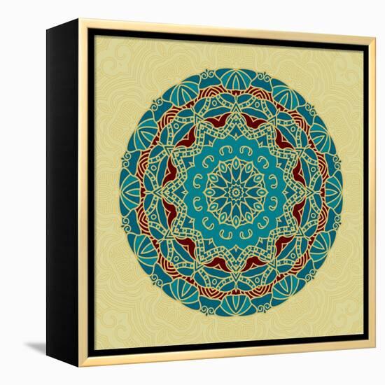 Round Decorative Design Element-epic44-Framed Stretched Canvas