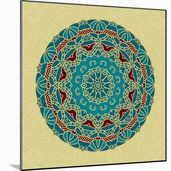 Round Decorative Design Element-epic44-Mounted Art Print