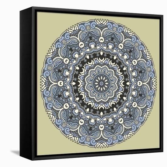 Round Decorative Design Element-epic44-Framed Stretched Canvas