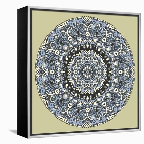 Round Decorative Design Element-epic44-Framed Stretched Canvas