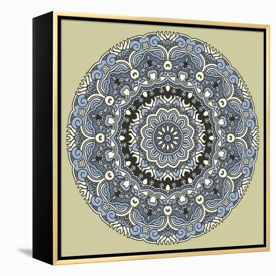 Round Decorative Design Element-epic44-Framed Stretched Canvas