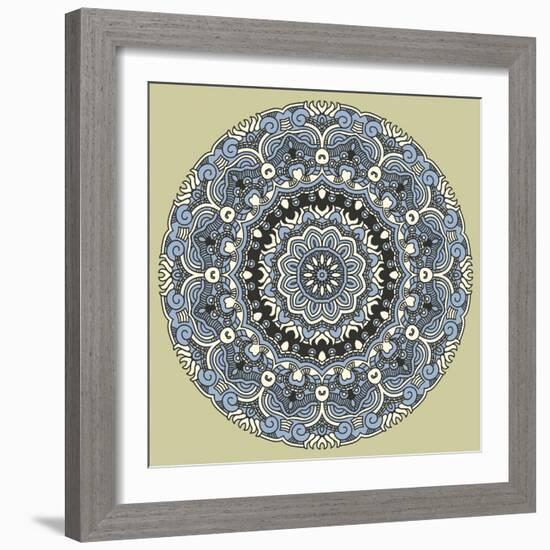 Round Decorative Design Element-epic44-Framed Art Print