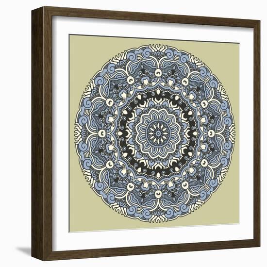 Round Decorative Design Element-epic44-Framed Art Print