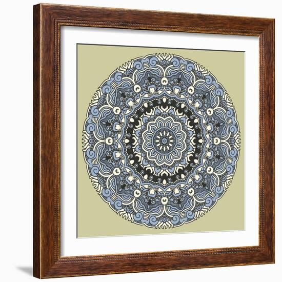 Round Decorative Design Element-epic44-Framed Art Print