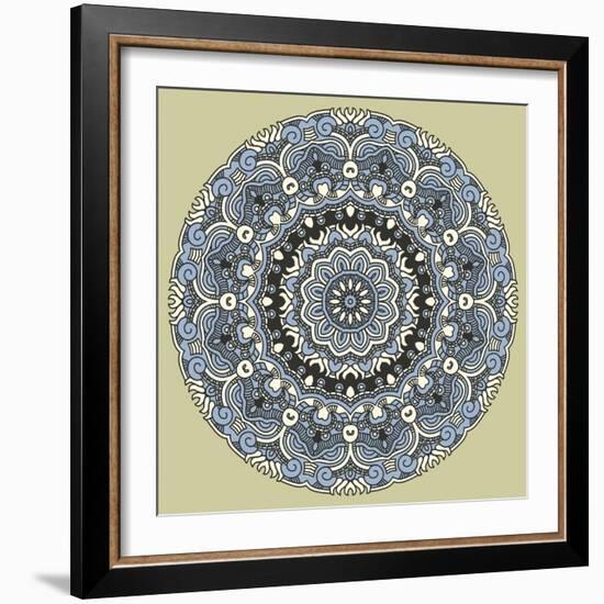 Round Decorative Design Element-epic44-Framed Art Print