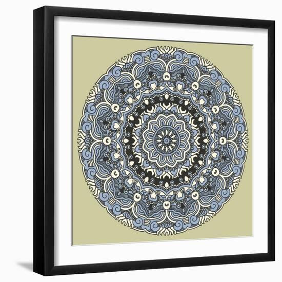 Round Decorative Design Element-epic44-Framed Art Print