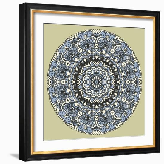 Round Decorative Design Element-epic44-Framed Art Print