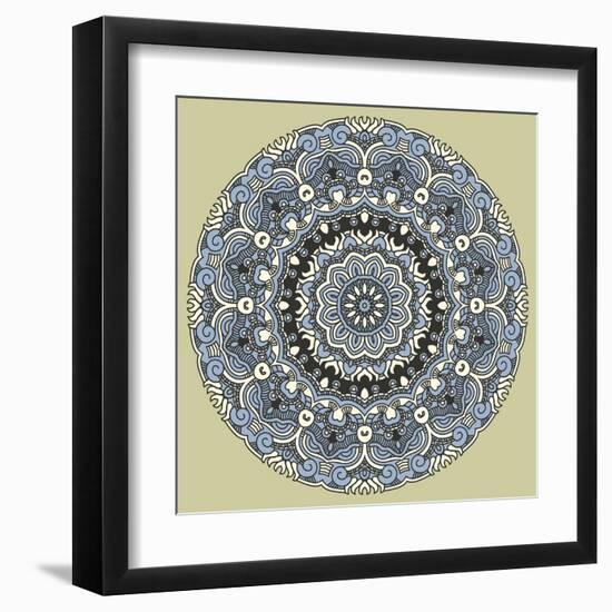 Round Decorative Design Element-epic44-Framed Art Print