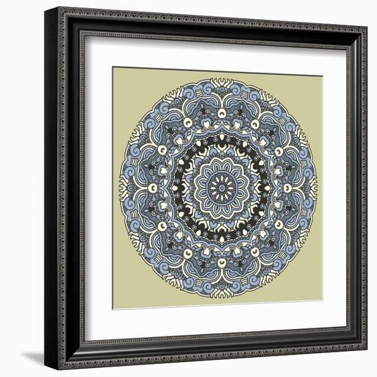 Round Decorative Design Element-epic44-Framed Art Print