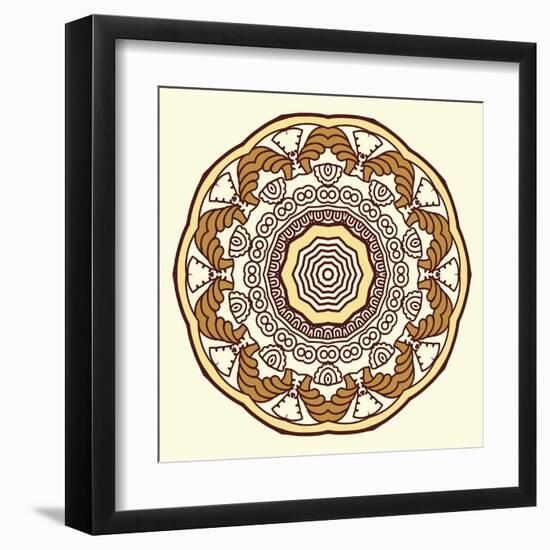 Round Decorative Design Element-epic44-Framed Art Print