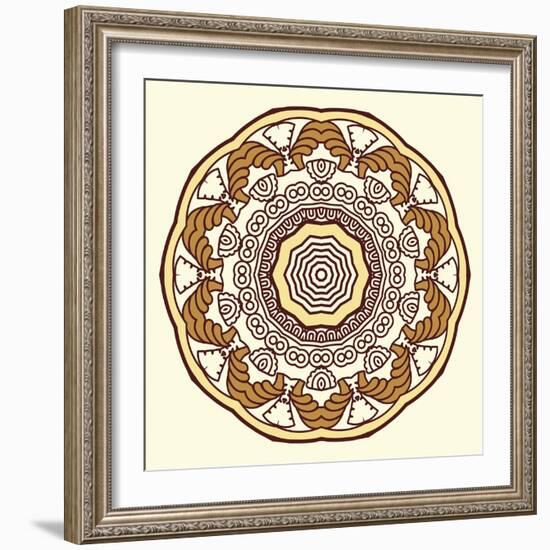 Round Decorative Design Element-epic44-Framed Art Print