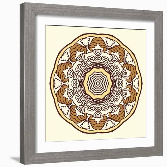 Round Decorative Design Element-epic44-Framed Art Print