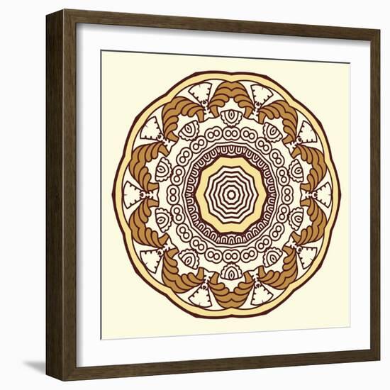 Round Decorative Design Element-epic44-Framed Art Print