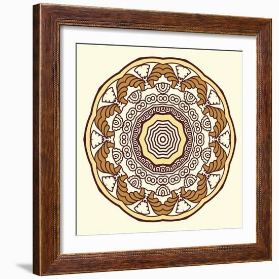 Round Decorative Design Element-epic44-Framed Art Print