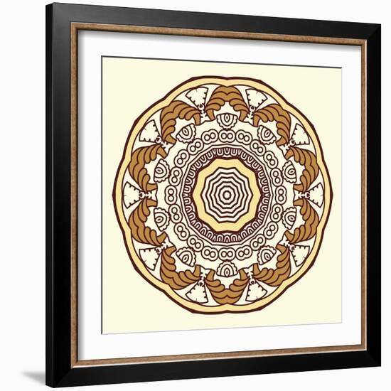 Round Decorative Design Element-epic44-Framed Art Print