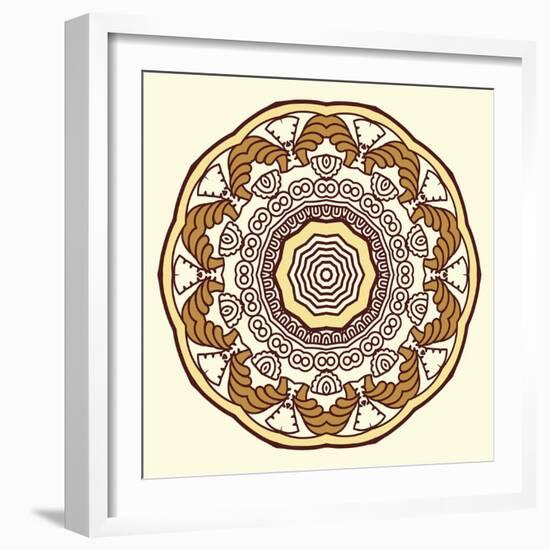 Round Decorative Design Element-epic44-Framed Art Print