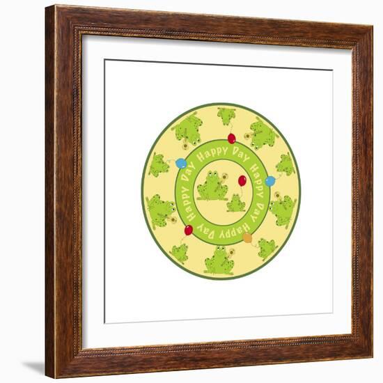 Round Frogs-Maria Trad-Framed Premium Giclee Print