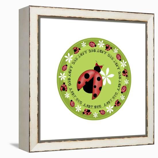 Round Lady Bug-Maria Trad-Framed Premier Image Canvas