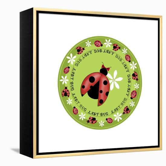 Round Lady Bug-Maria Trad-Framed Premier Image Canvas