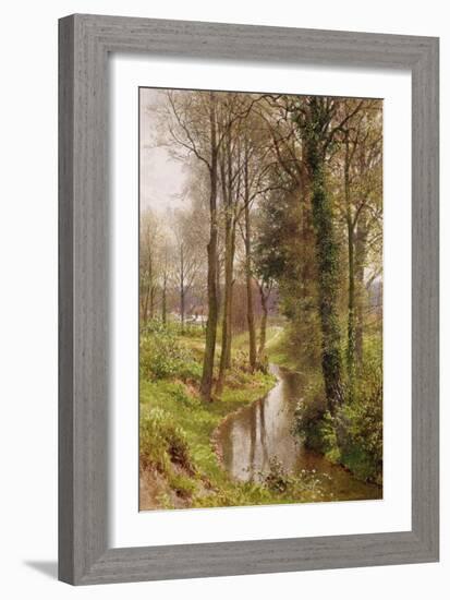 Round My House: the Mill Stream, Ockham, 1880-86 (W/C and Gouache)-Henry Sutton Palmer-Framed Giclee Print