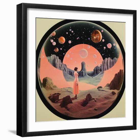 Round Space Collage Art-Samantha Hearn-Framed Photographic Print