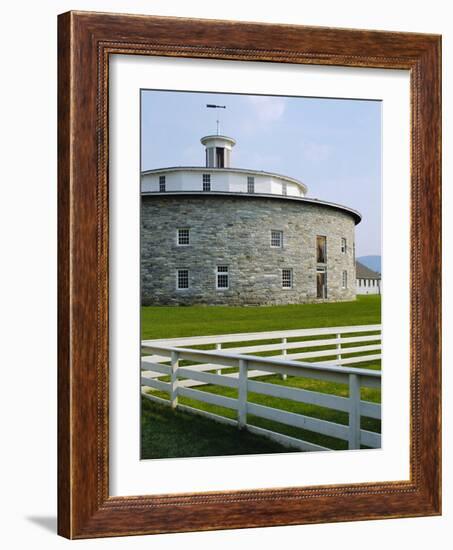 Round Stone Barn, Hancock Shaker Village, Massachusetts, USA-Fraser Hall-Framed Photographic Print