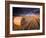 Round Straw Bales and Stormy Morning Sky, Near Bradworthy, Devon, Uk. September 2008-Ross Hoddinott-Framed Photographic Print